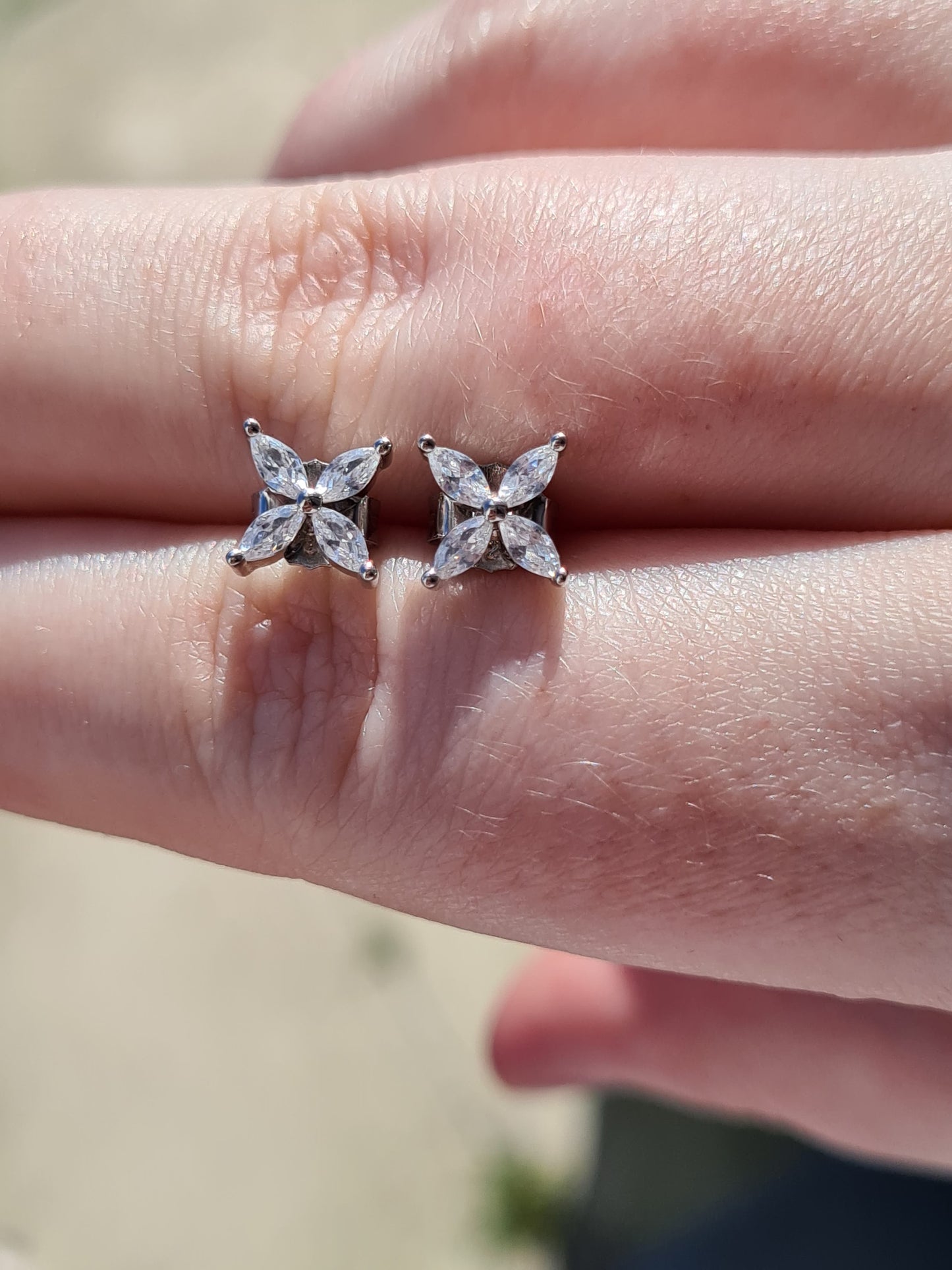 Simulated Diamond Stud Earrings
