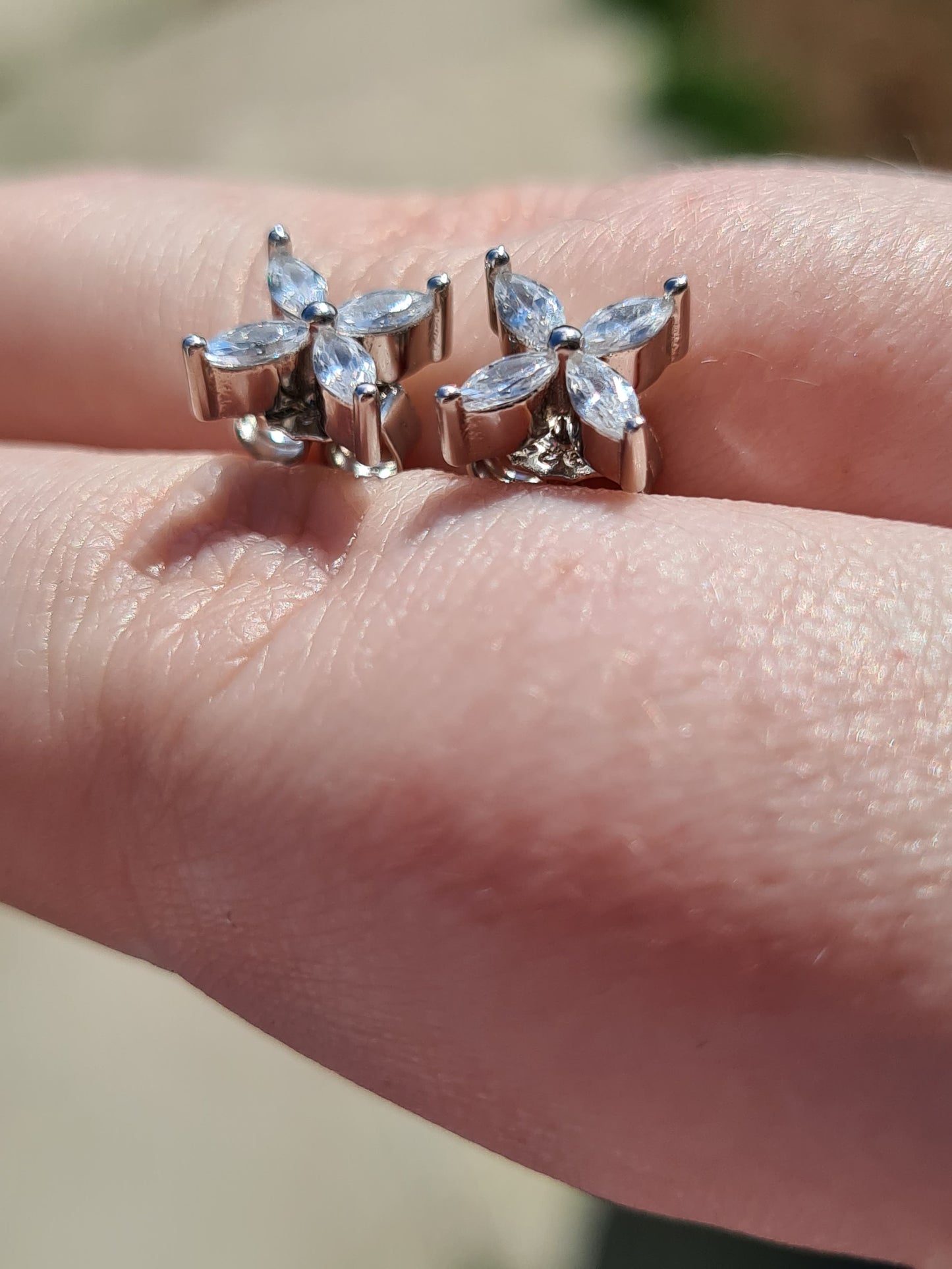 Simulated Diamond Stud Earrings