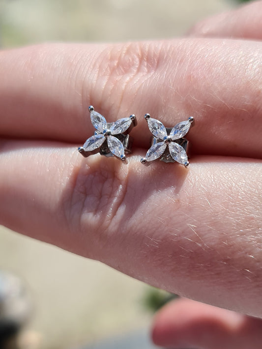 Simulated Diamond Stud Earrings