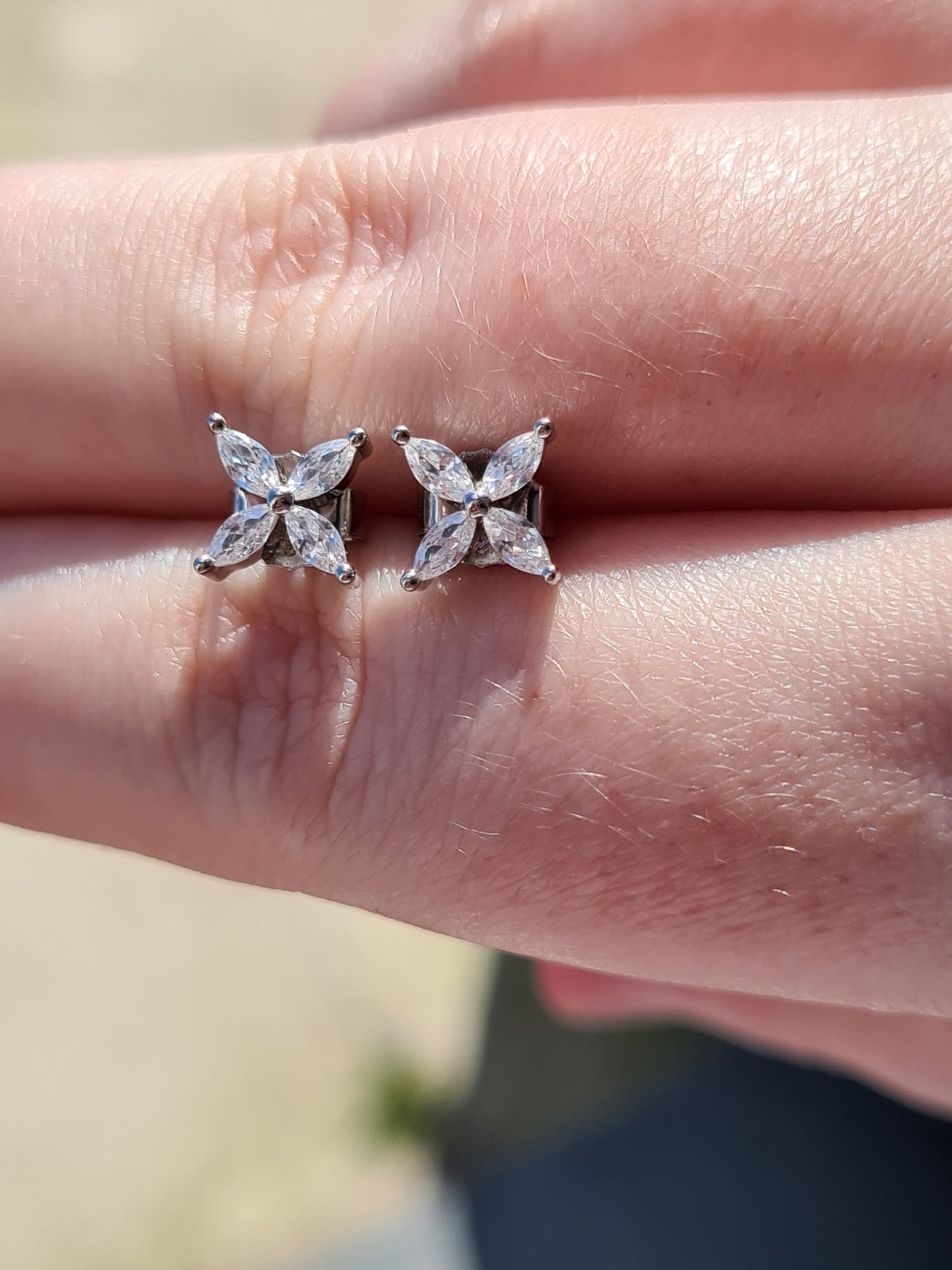 Simulated Diamond Stud Earrings