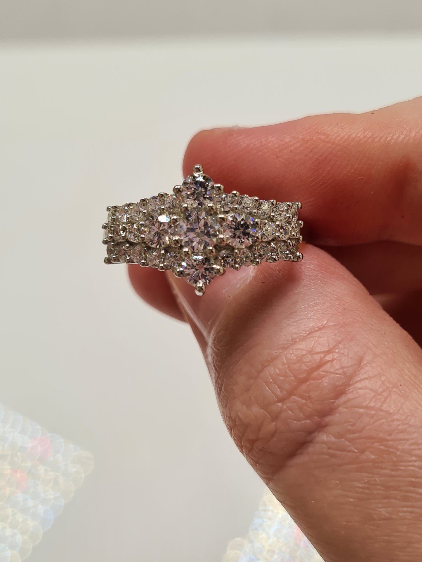 Swarovski Zirconia Crown Ring Sterling Silver SIZES K, Q