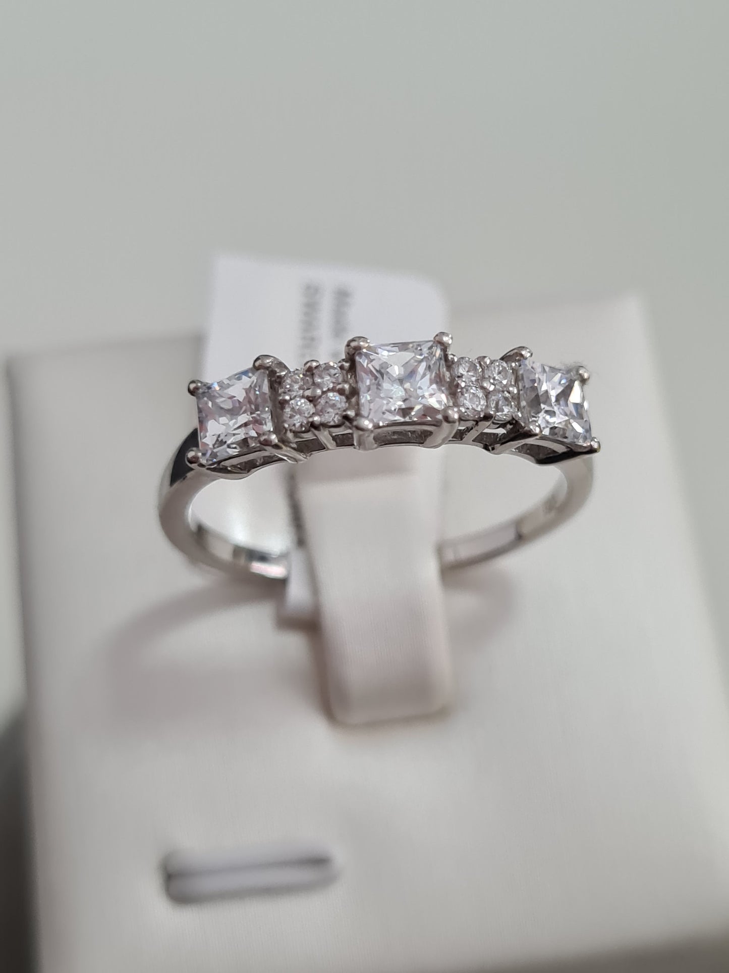 Swarovski Zirconia Sterling Silver Ring SIZE T