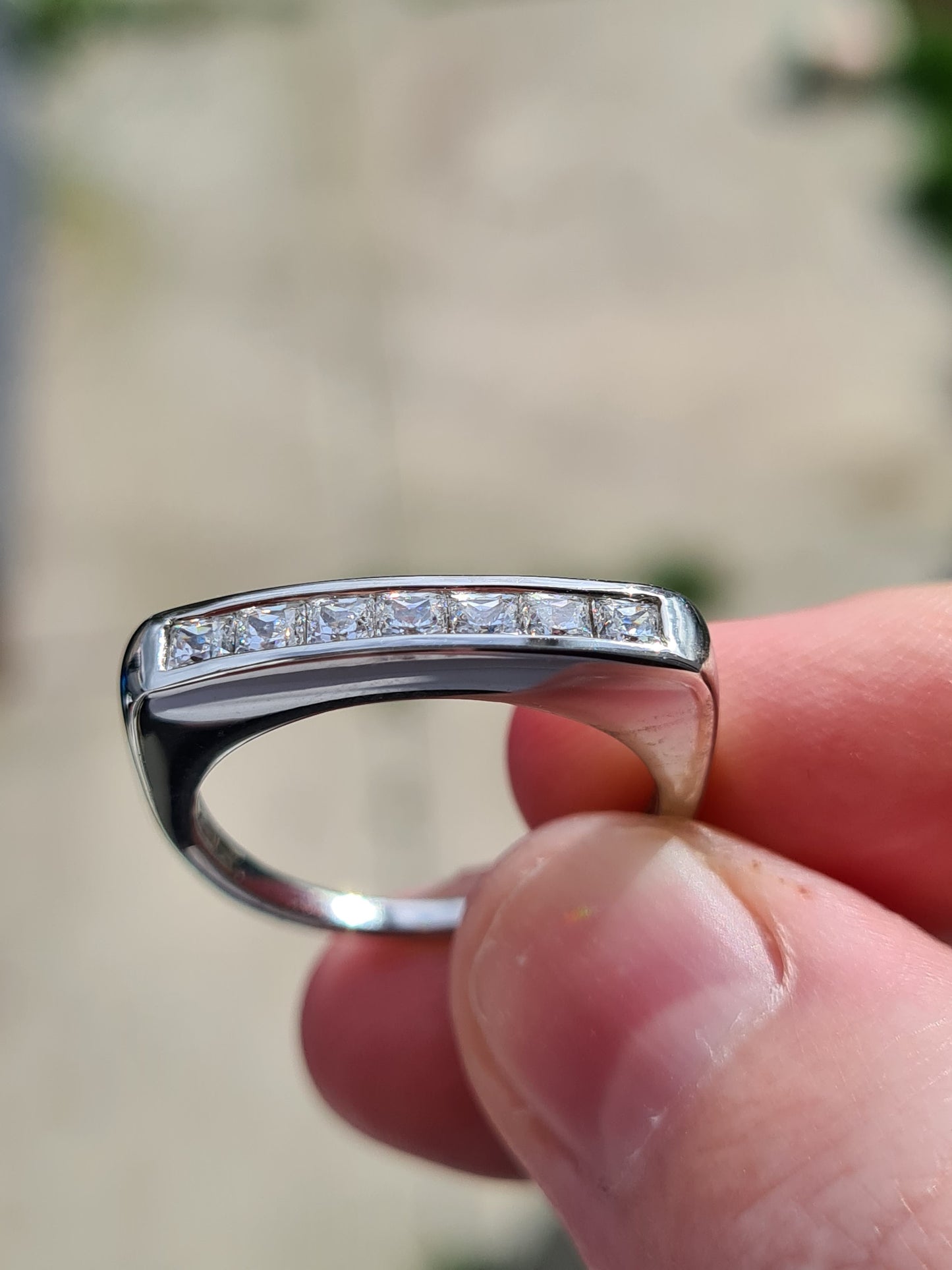 Swarovski Zirconia Signet Ring SIZE P