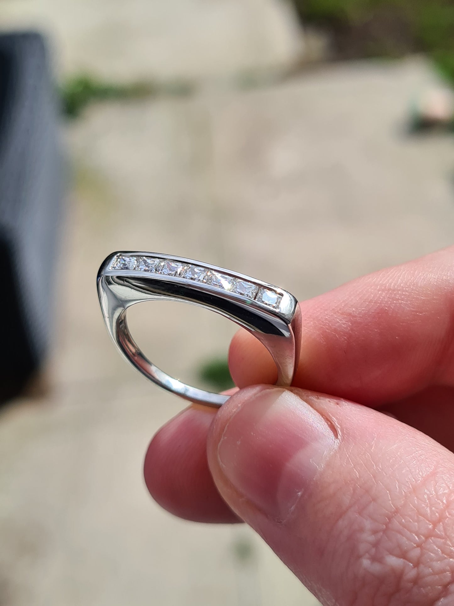 Swarovski Zirconia Signet Ring SIZE P