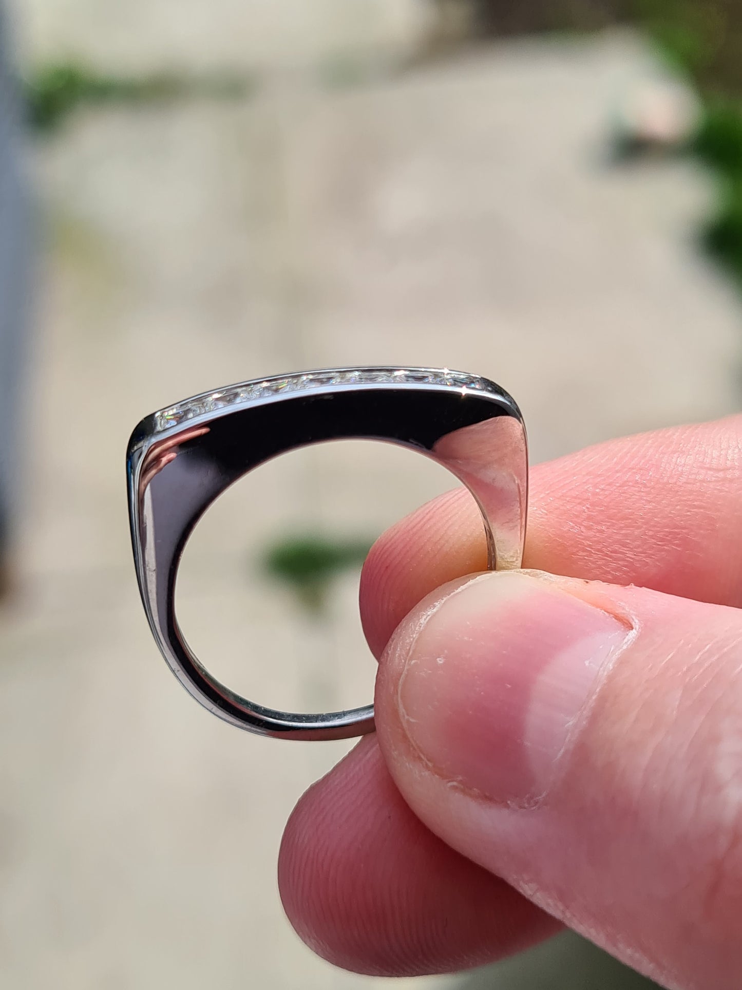 Swarovski Zirconia Signet Ring SIZE P