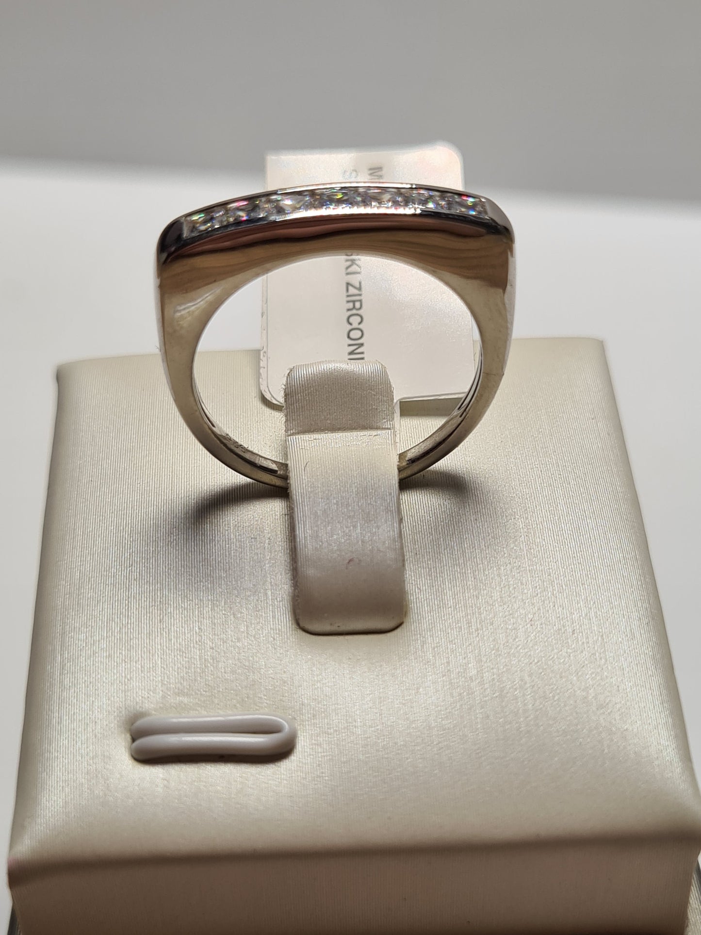 Swarovski Zirconia Signet Ring SIZE P
