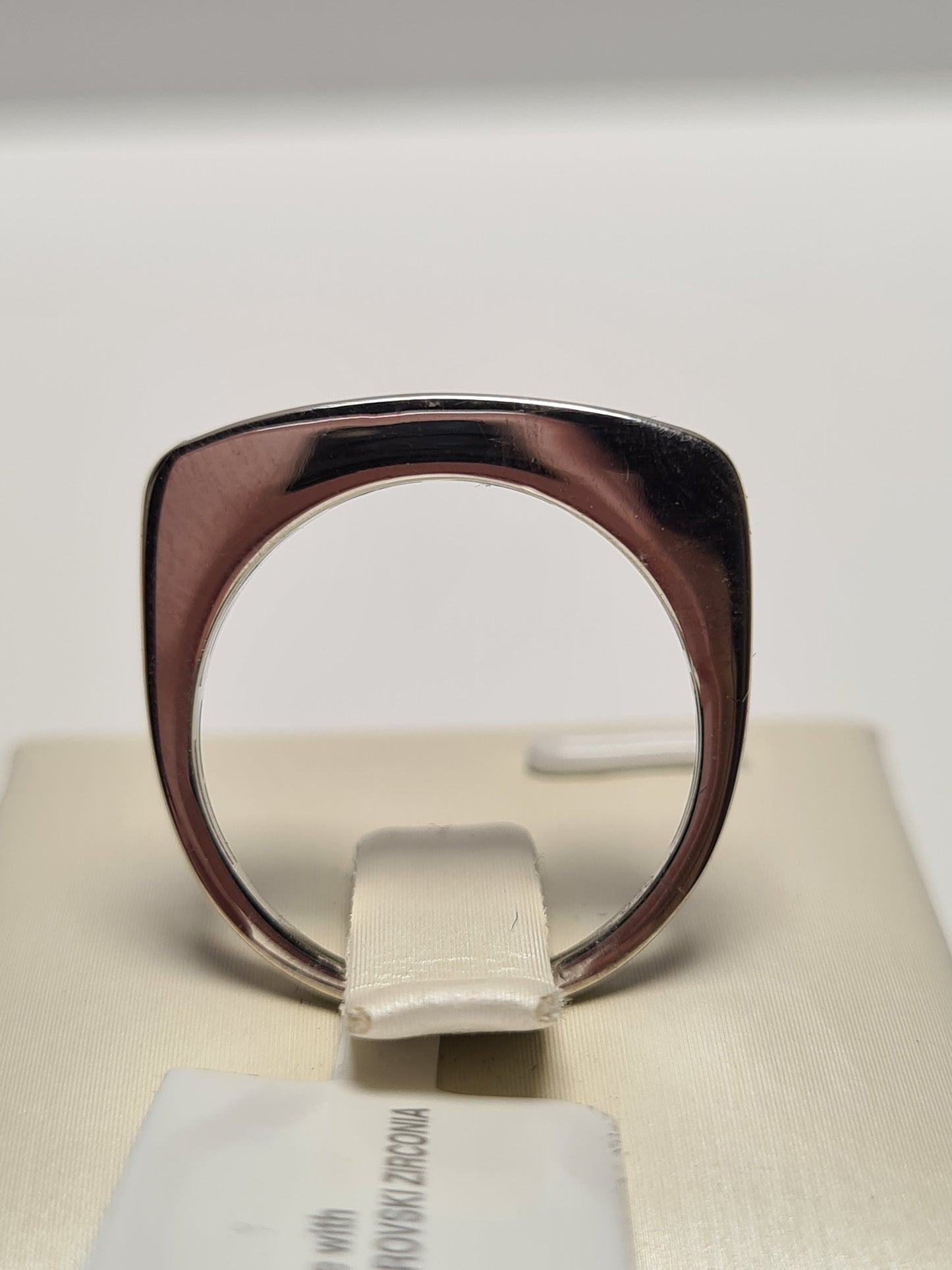 Swarovski Zirconia Signet Ring SIZE P