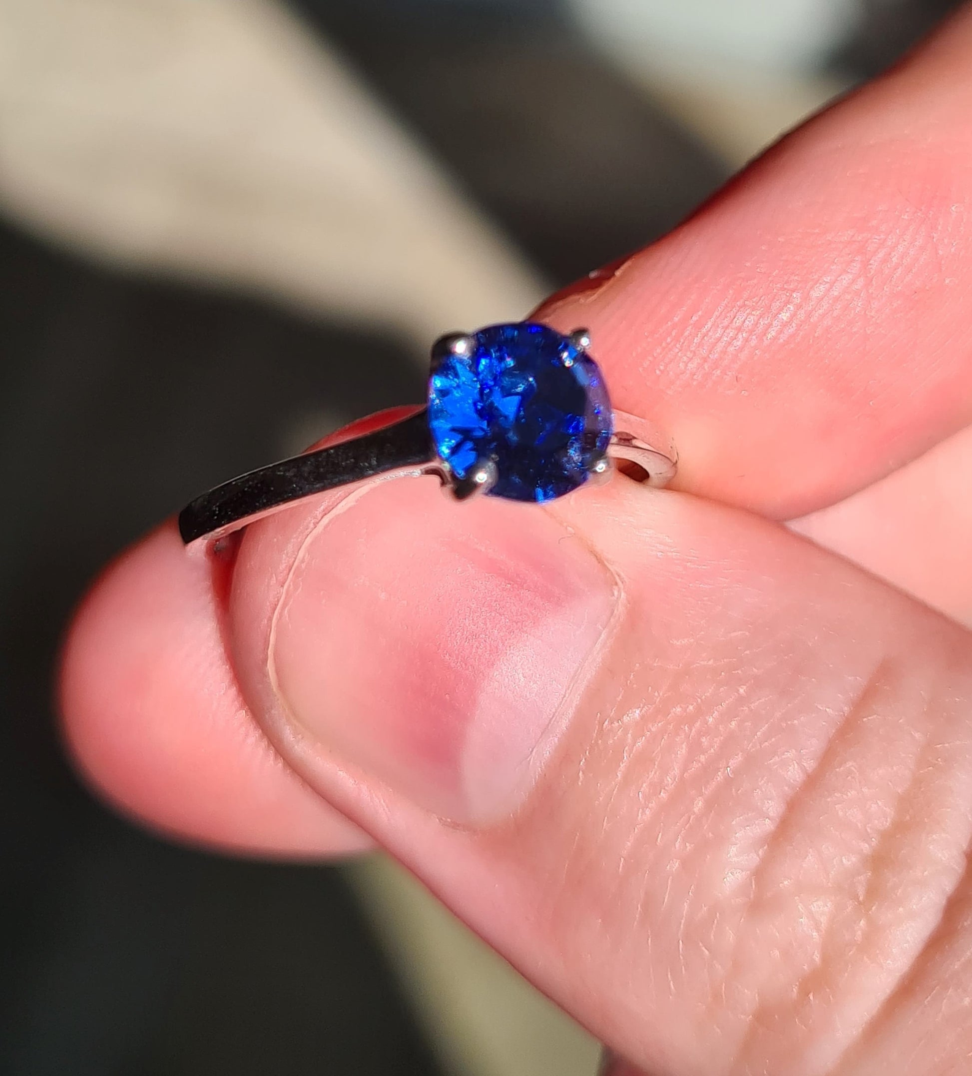 Sold at Auction: An 18ct white gold sapphire and diamond ring of Art Deco  design, the central sapphire of good mid blue colour within a frame of 16  d...