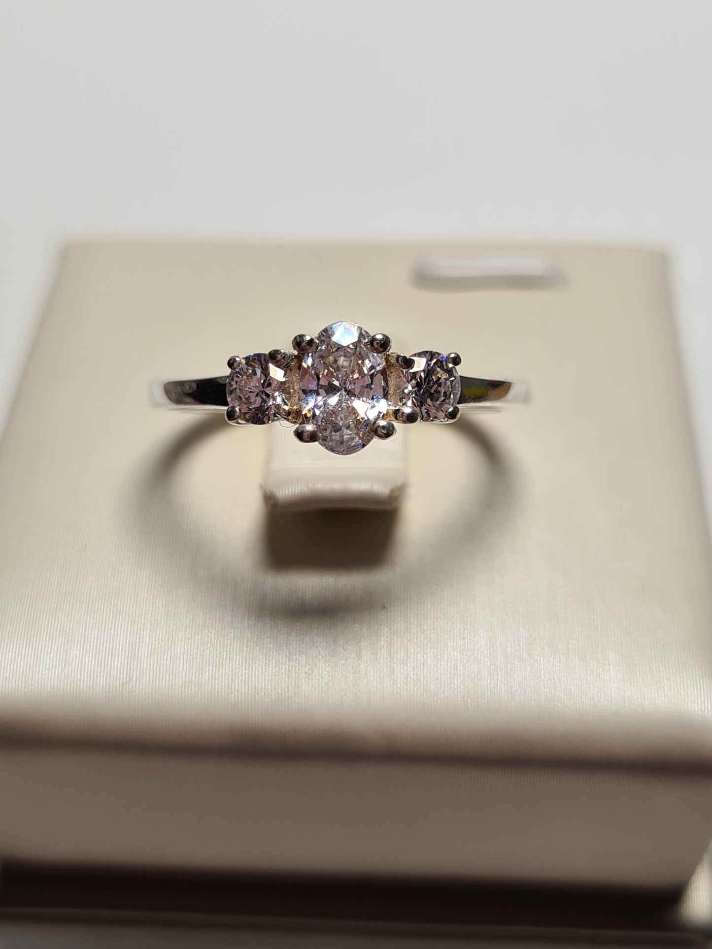 Swarovski Zirconia Engagement Ring 925 Sterling Silver SIZES L,N