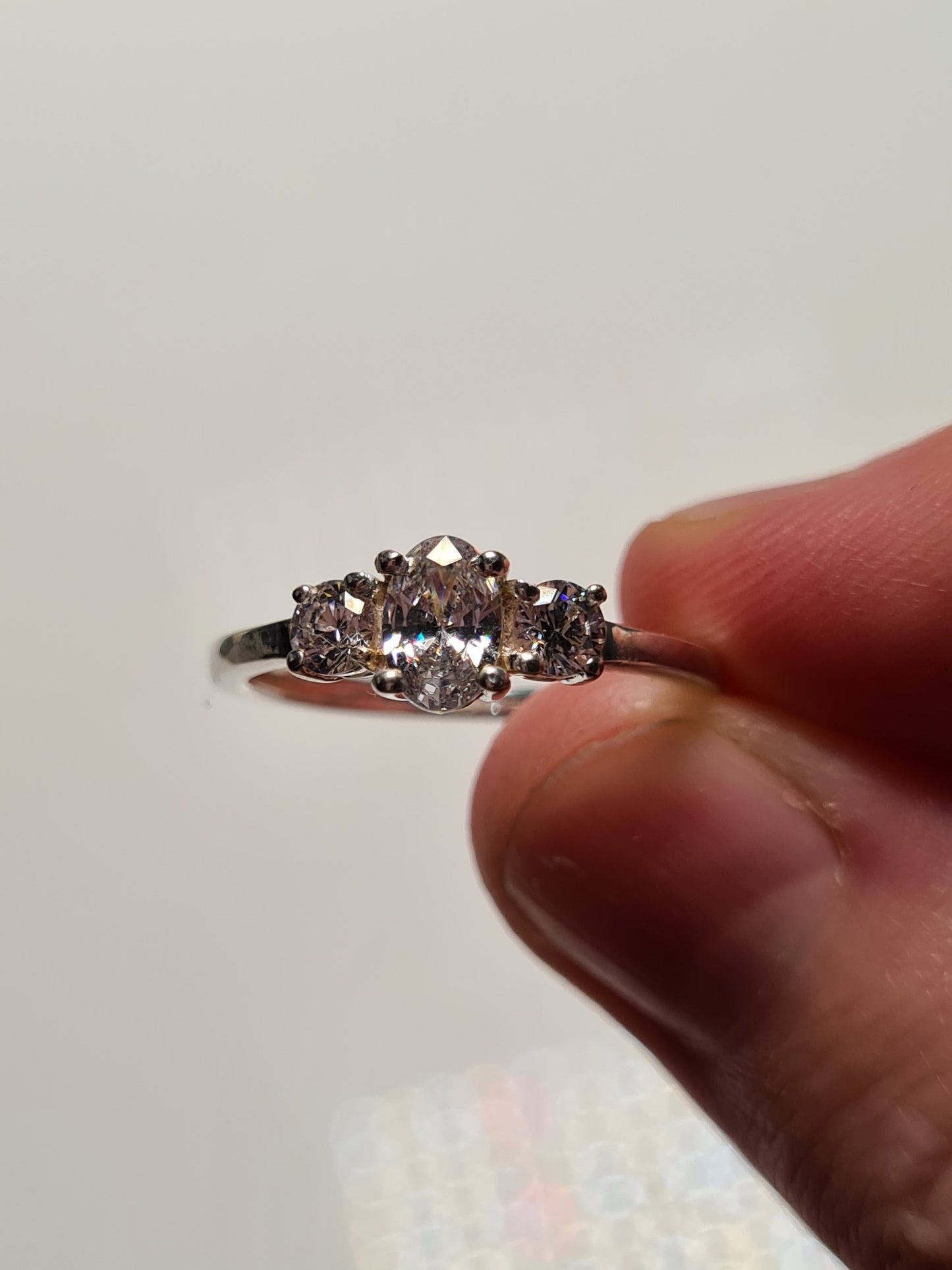 Swarovski Zirconia Engagement Ring 925 Sterling Silver SIZES L,N