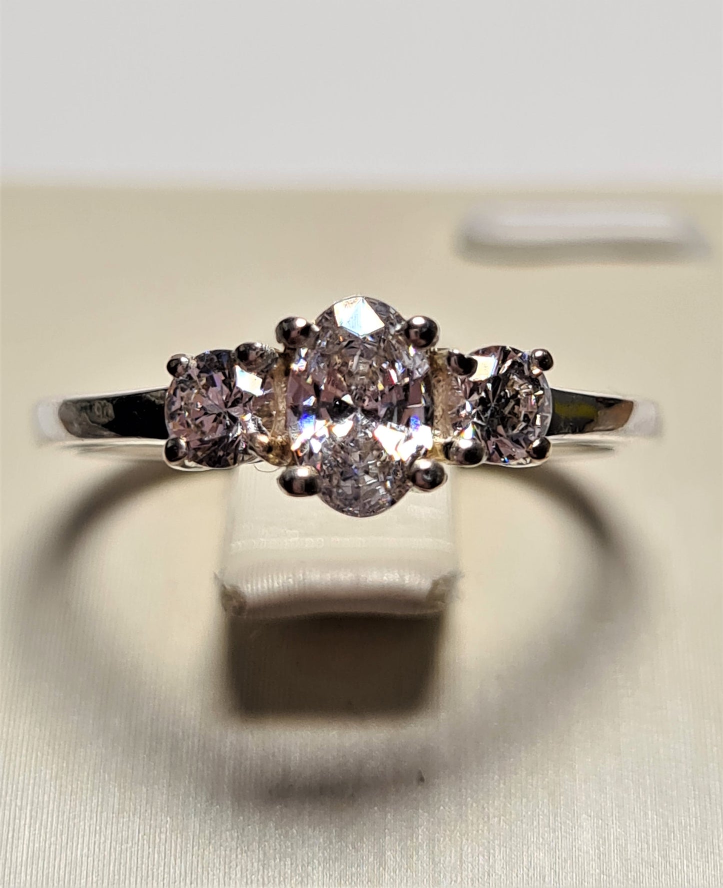 Swarovski Zirconia Engagement Ring 925 Sterling Silver SIZES L,N