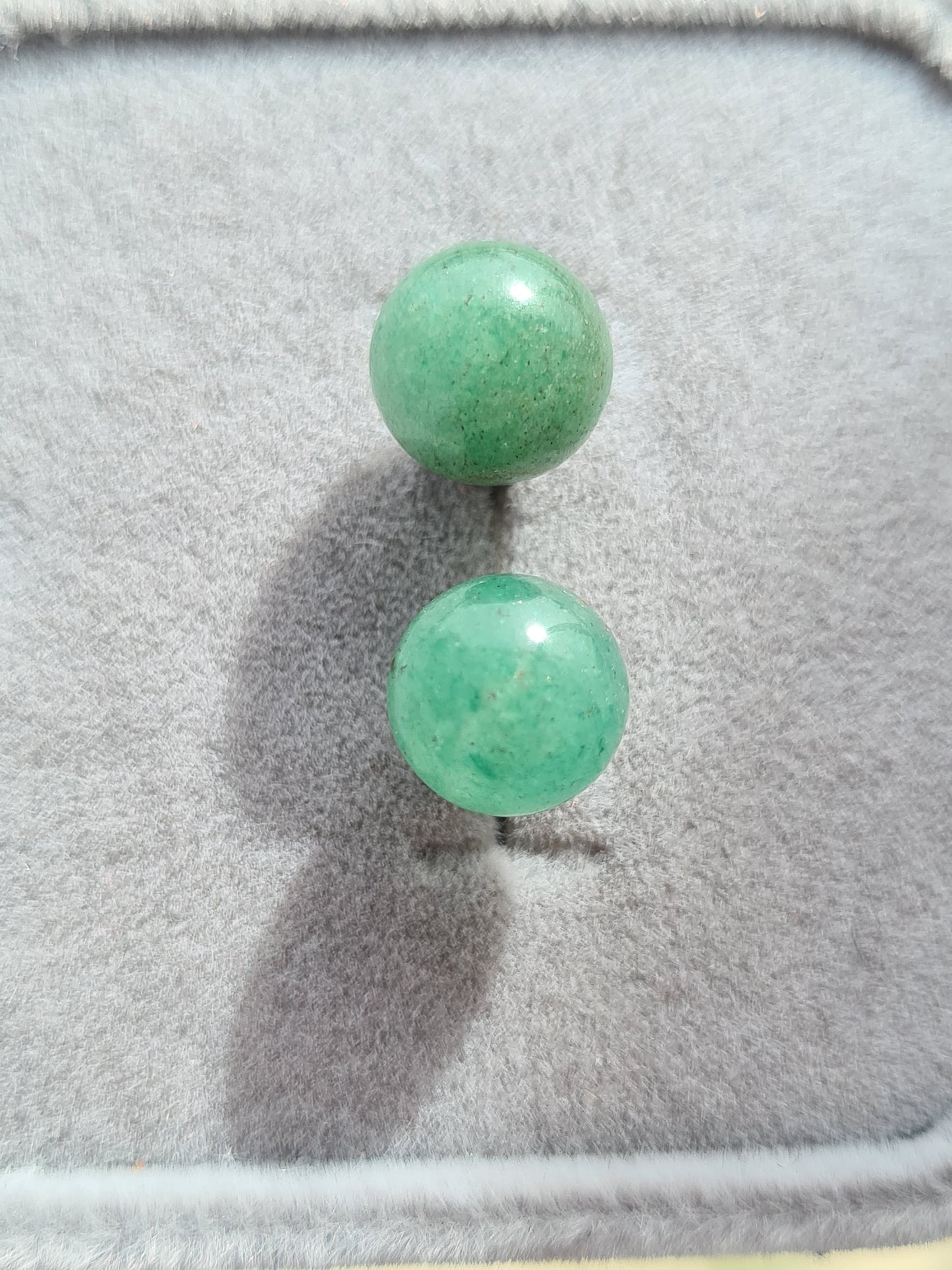8ct Green Aventurine Solitaire Stud Earrings 925 Sterling Silver
