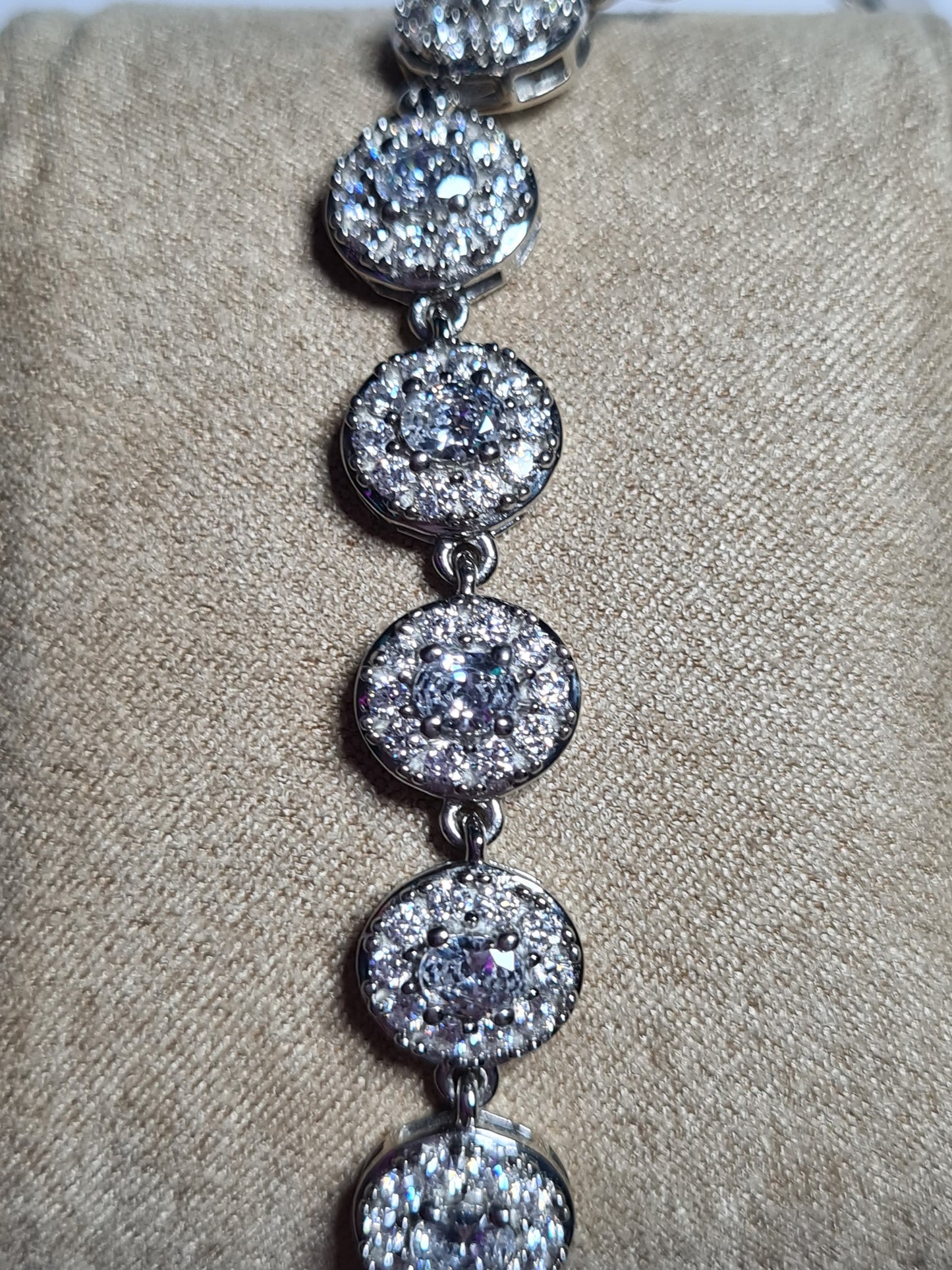 Swarovski Zirconia Halo Bracelet 925 Sterling Silver