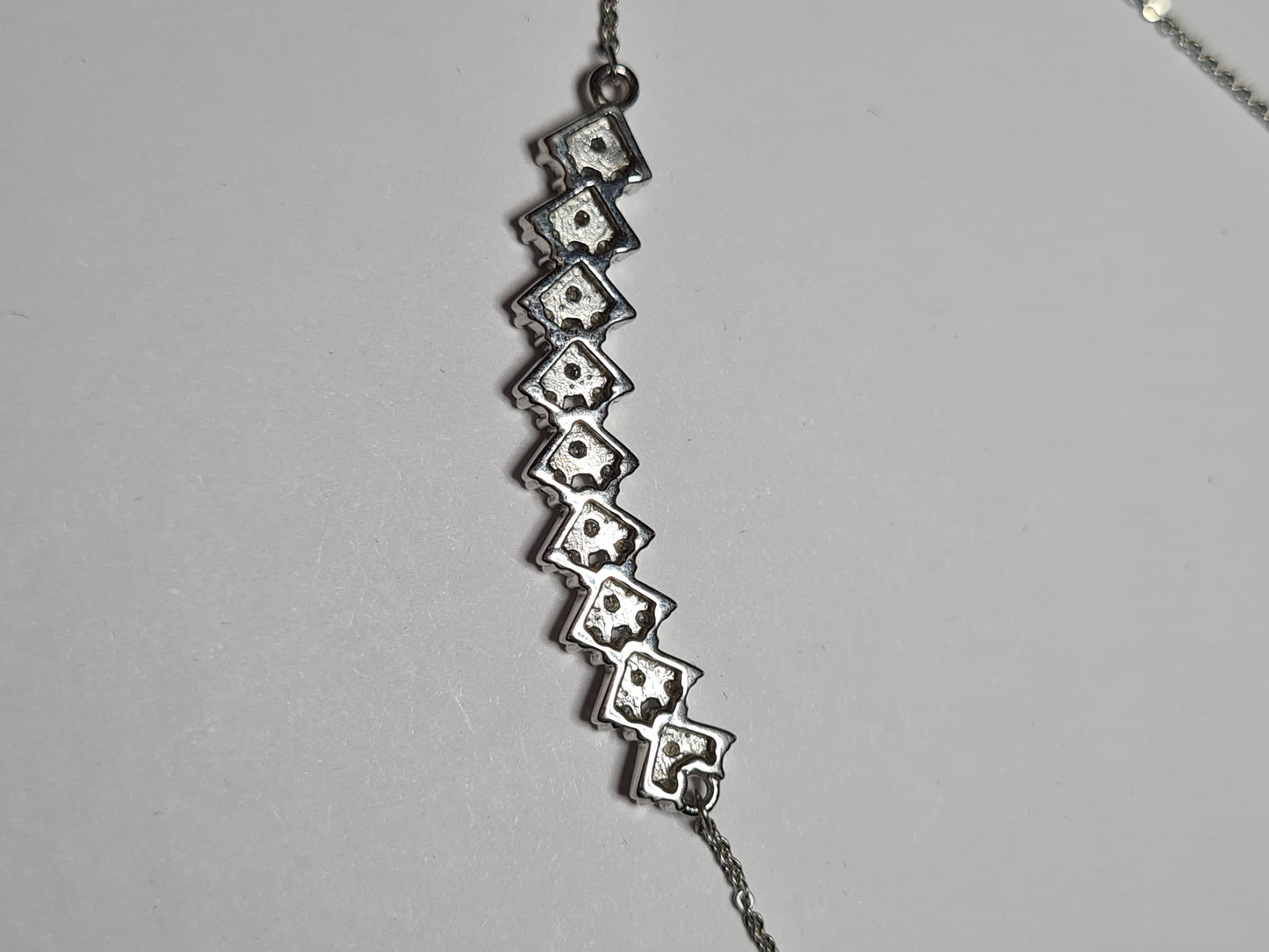 Swarovski Zirconia Cluster Necklace 925 Sterling Silver