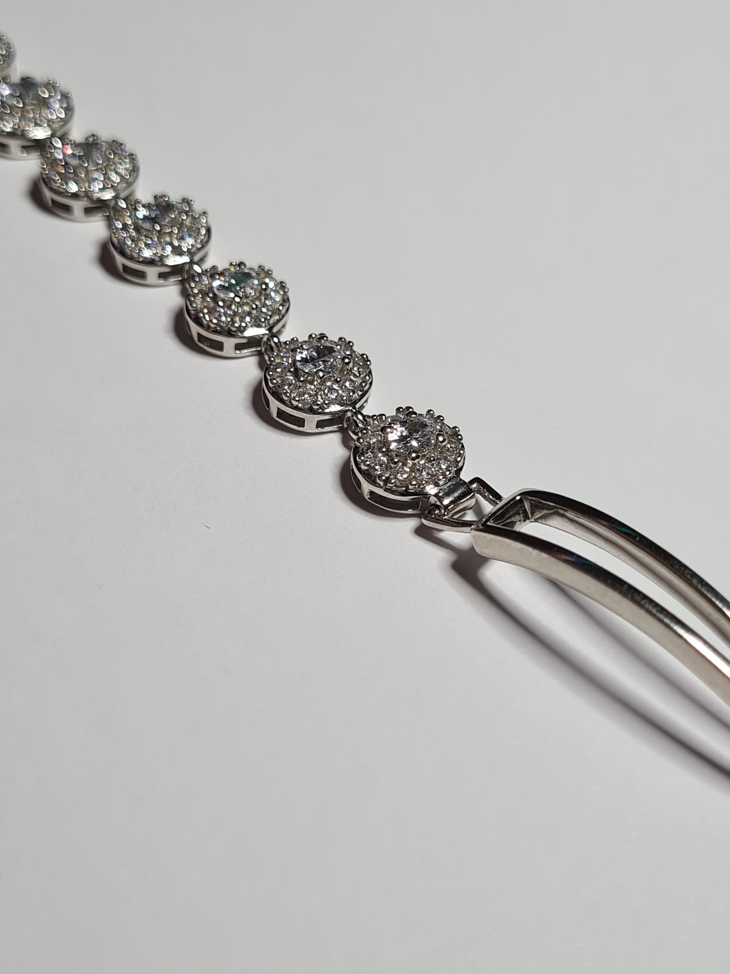 Swarovski Zirconia Halo Bracelet 925 Sterling Silver