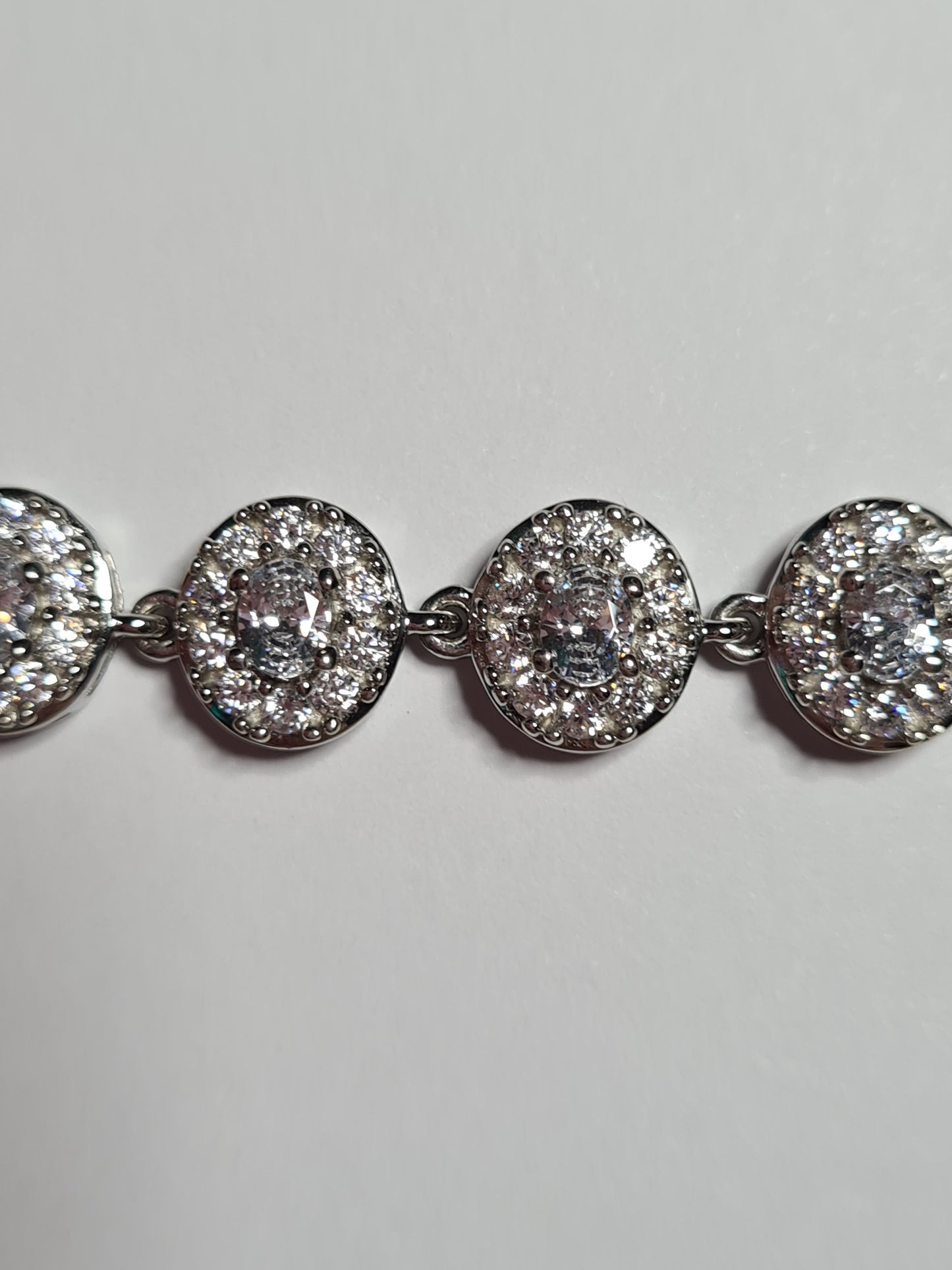 Swarovski Zirconia Halo Bracelet 925 Sterling Silver