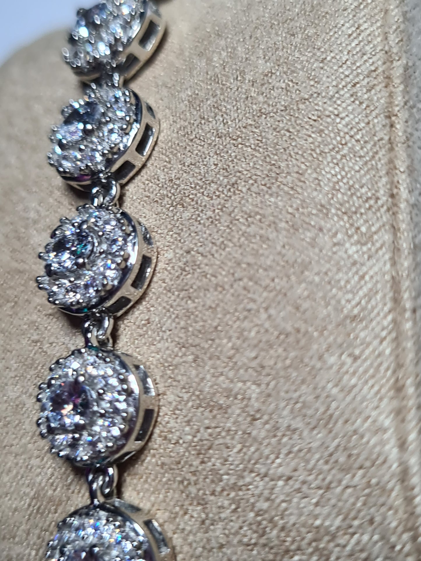 Swarovski Zirconia Halo Bracelet 925 Sterling Silver