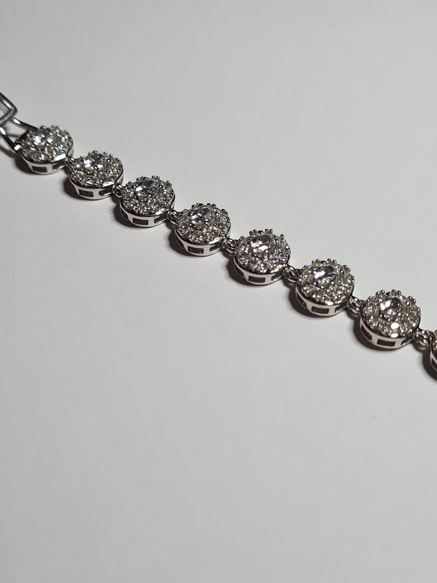 Swarovski Zirconia Halo Bracelet 925 Sterling Silver