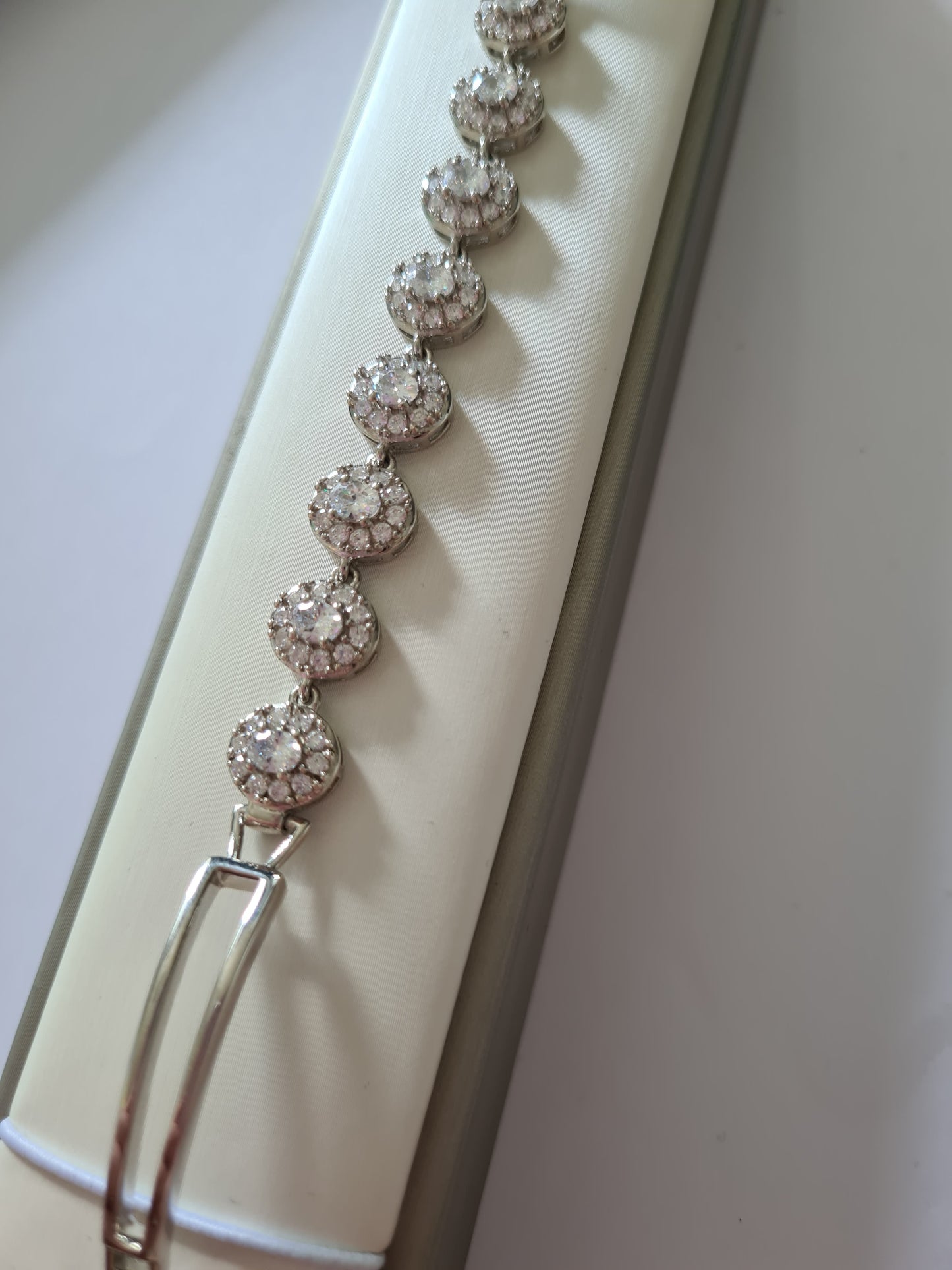 Swarovski Zirconia Halo Bracelet 925 Sterling Silver