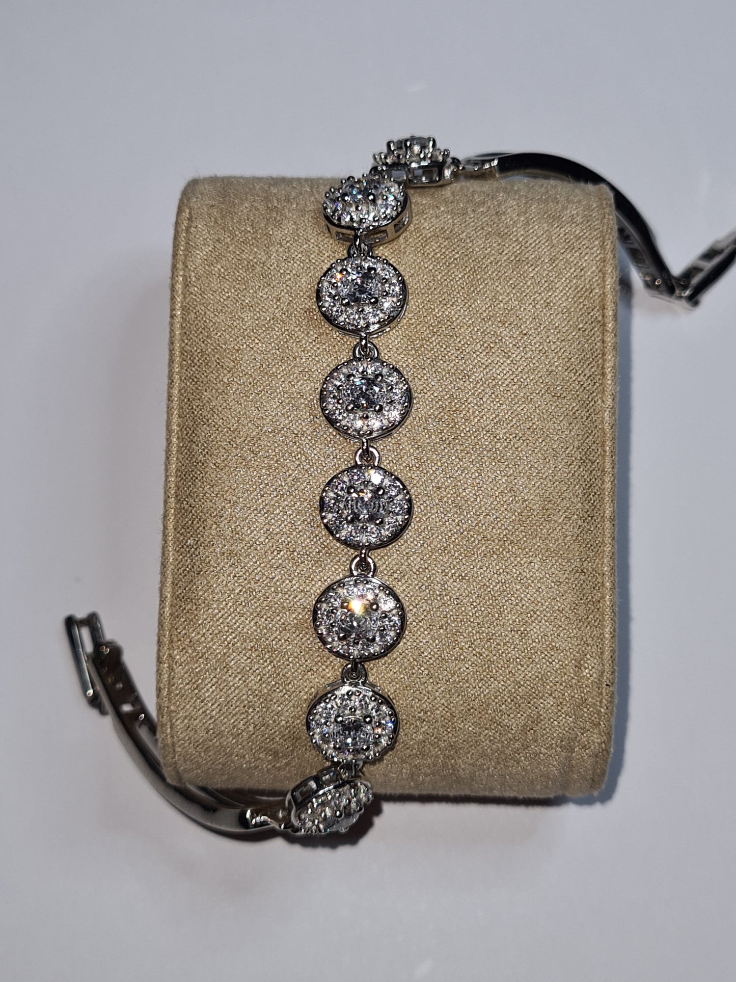 Swarovski Zirconia Halo Bracelet 925 Sterling Silver