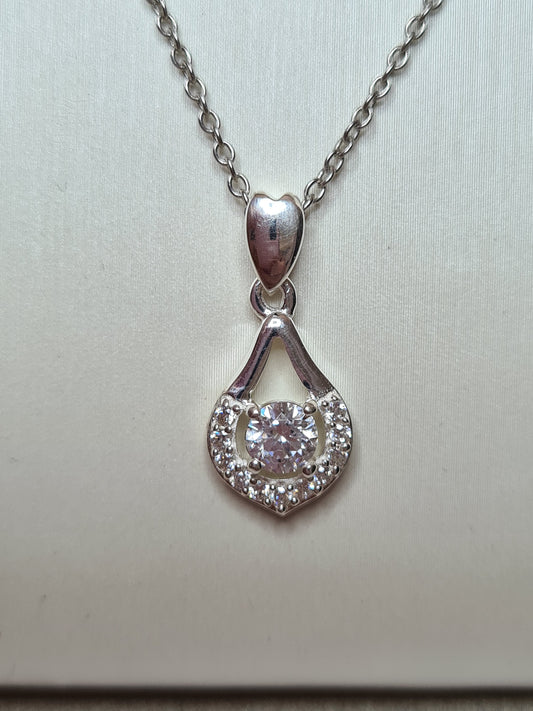 Swarovski Zirconia 925 Sterling Silver 0.900ct Necklace