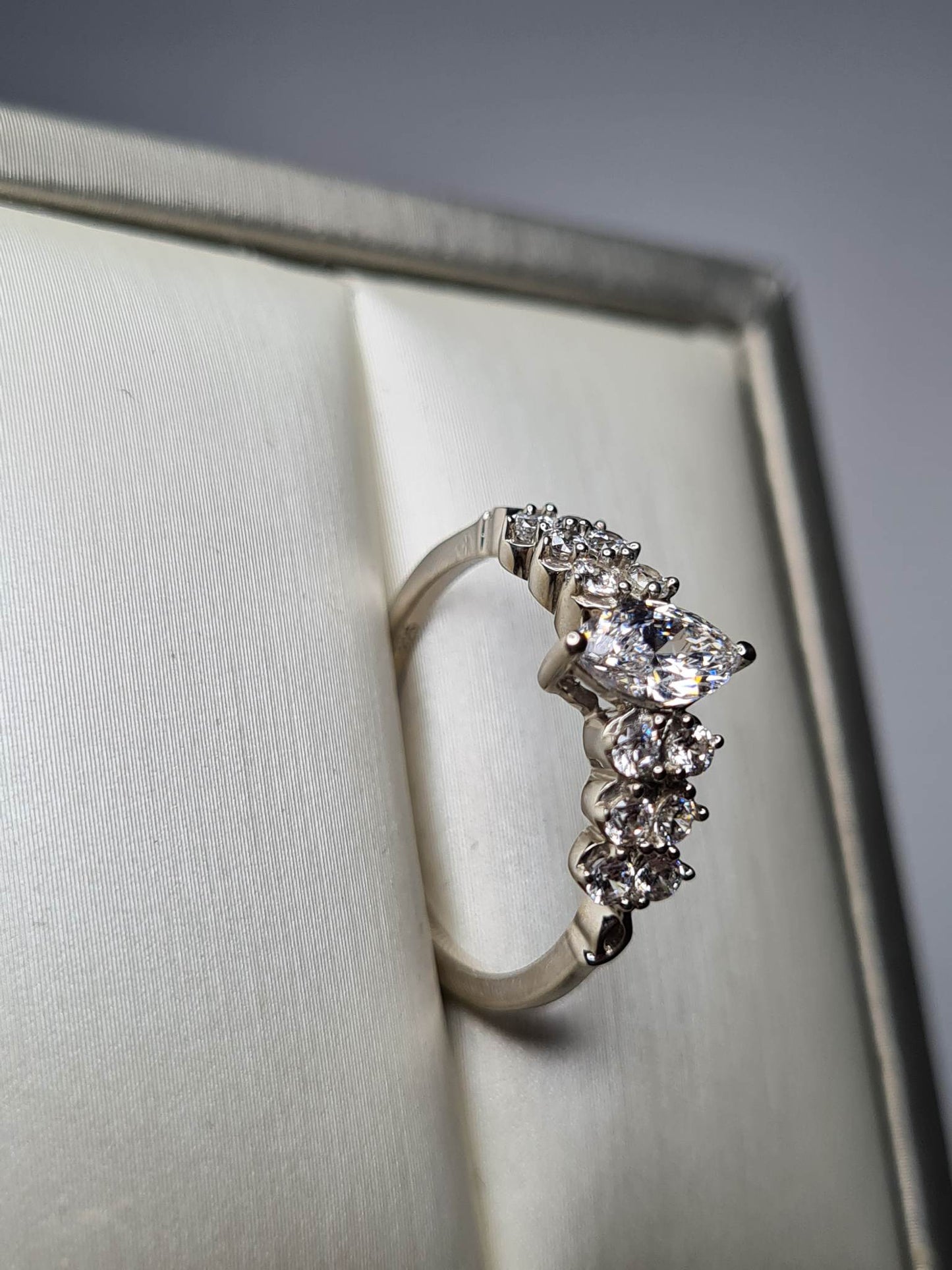 Swarovski Zirconia Marquise Cut Cluster Ring SIZES L, M, P, R, S , T