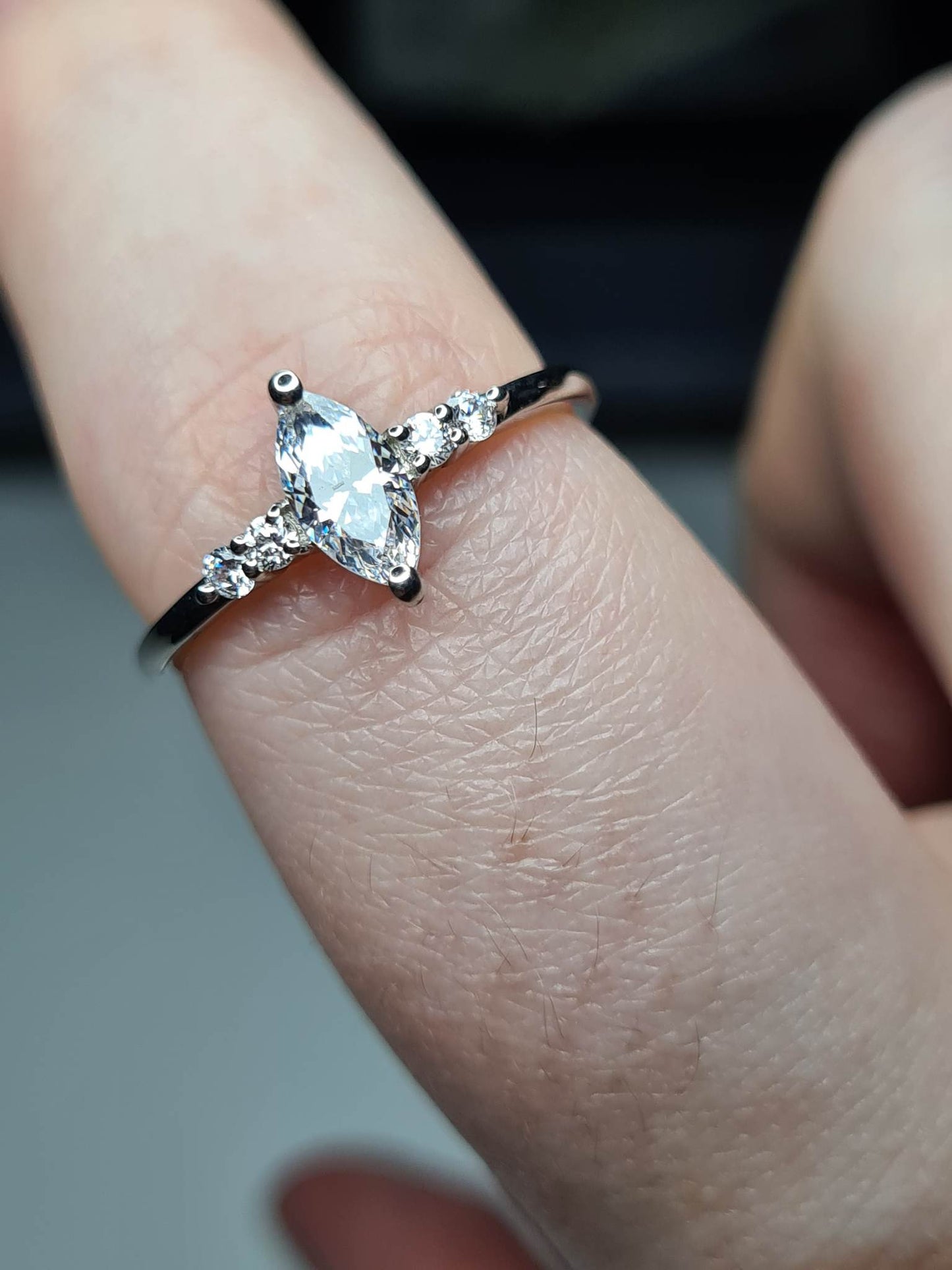 Swarovski Zirconia Marquise Cut Ring SIZES O ,S