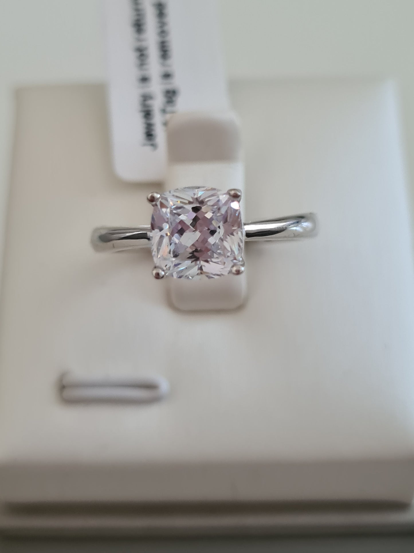 Simulated Diamond Solitaire Ring SIZE L