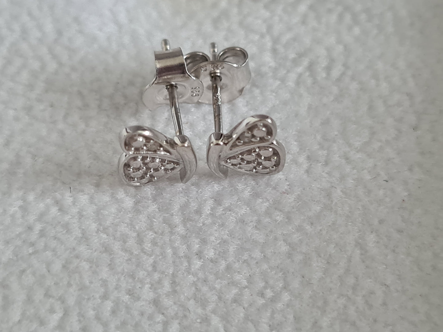 Diamond Butterfly Earrings 925 Sterling Silver