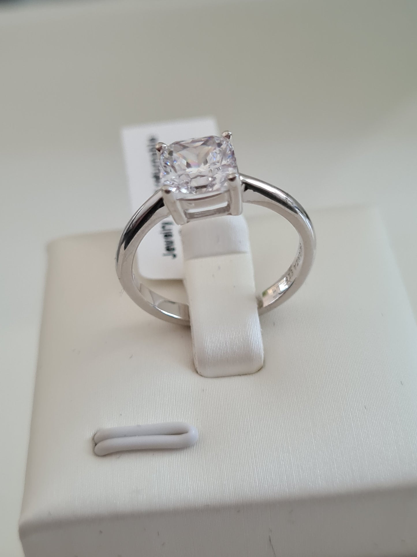 Simulated Diamond Solitaire Ring SIZE L