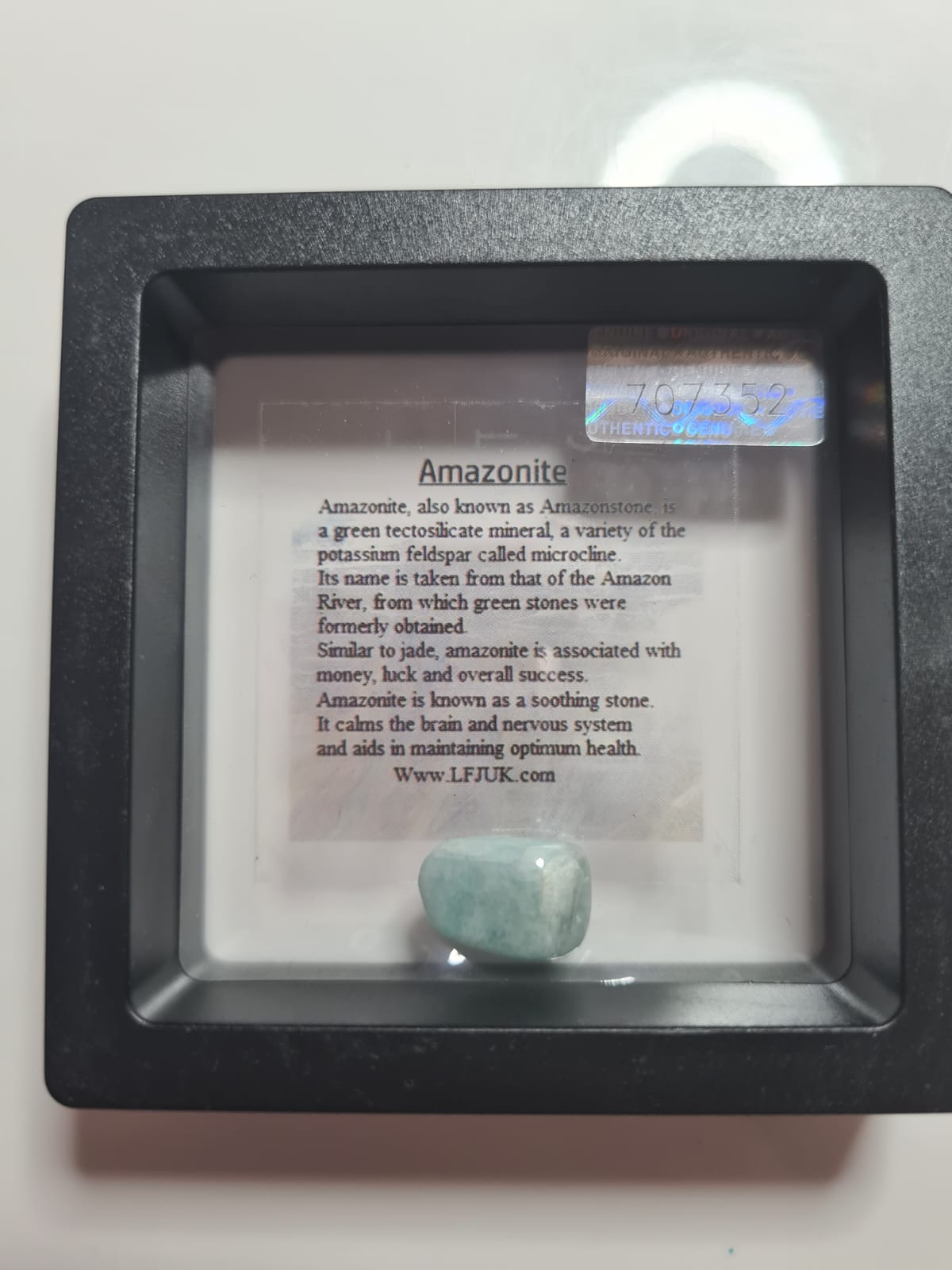 Free Mini Amazonite Display Case - Valued at £7.99