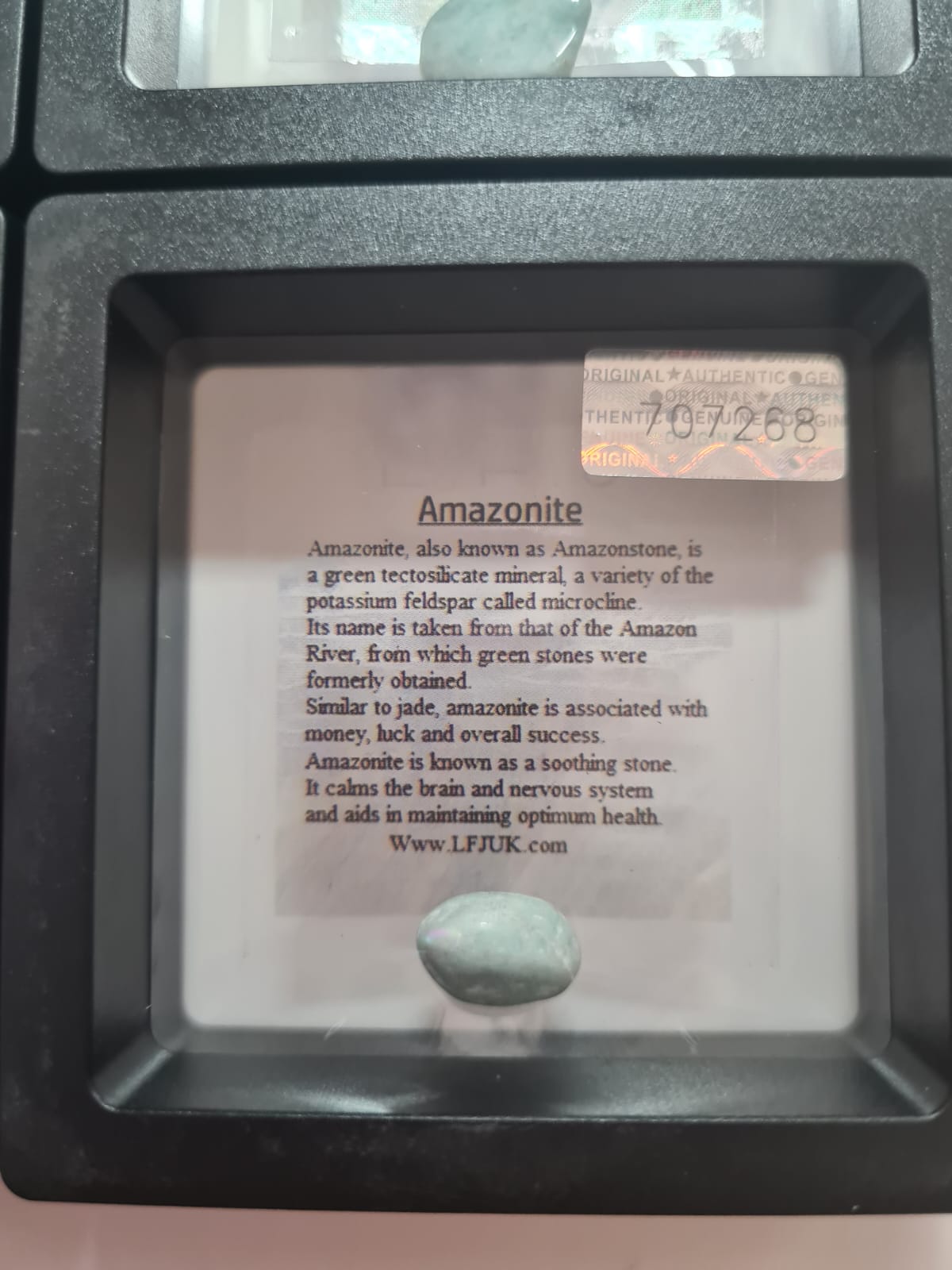 Free Mini Amazonite Display Case - Valued at £7.99