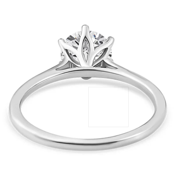 1ct Moissanite Solitaire Ring 925 Sterling Silver SIZE S