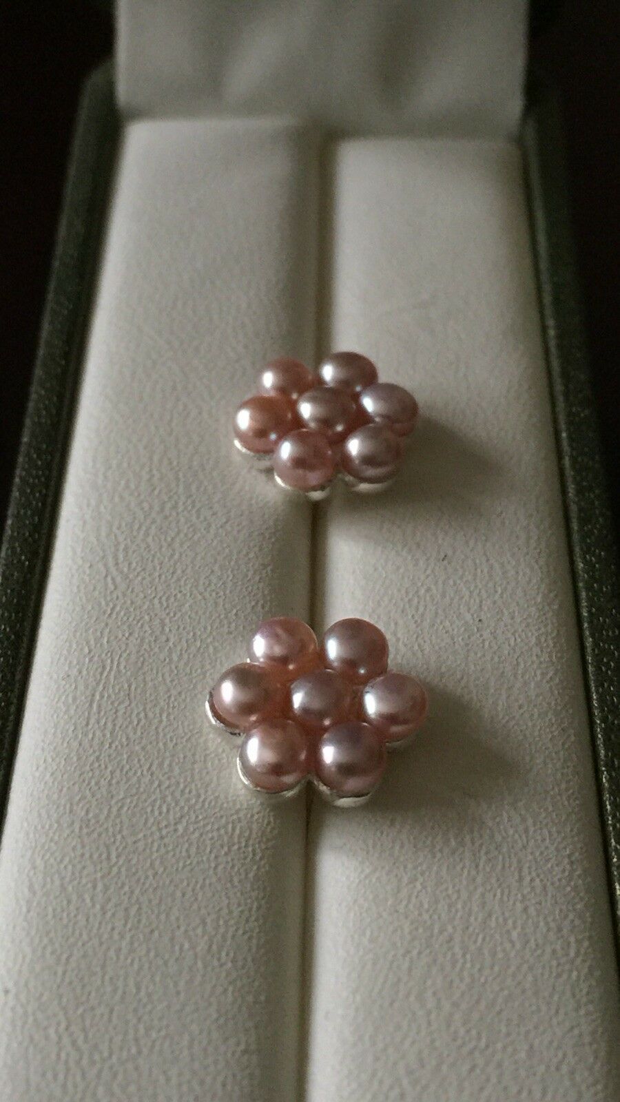 Freshwater Peach Pearl Earrings Sterling Silver