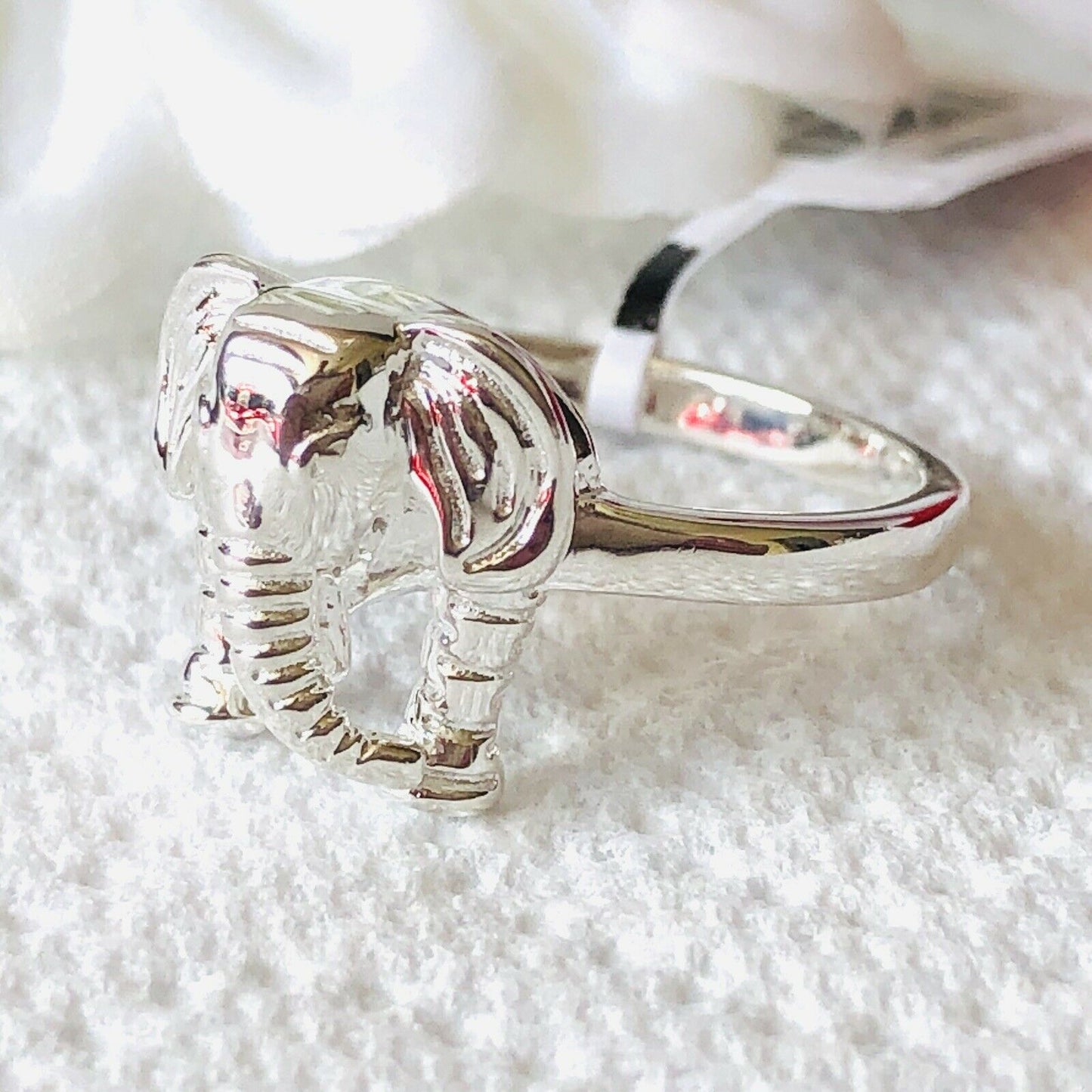 Elephant Sterling Silver Ring SIZE M