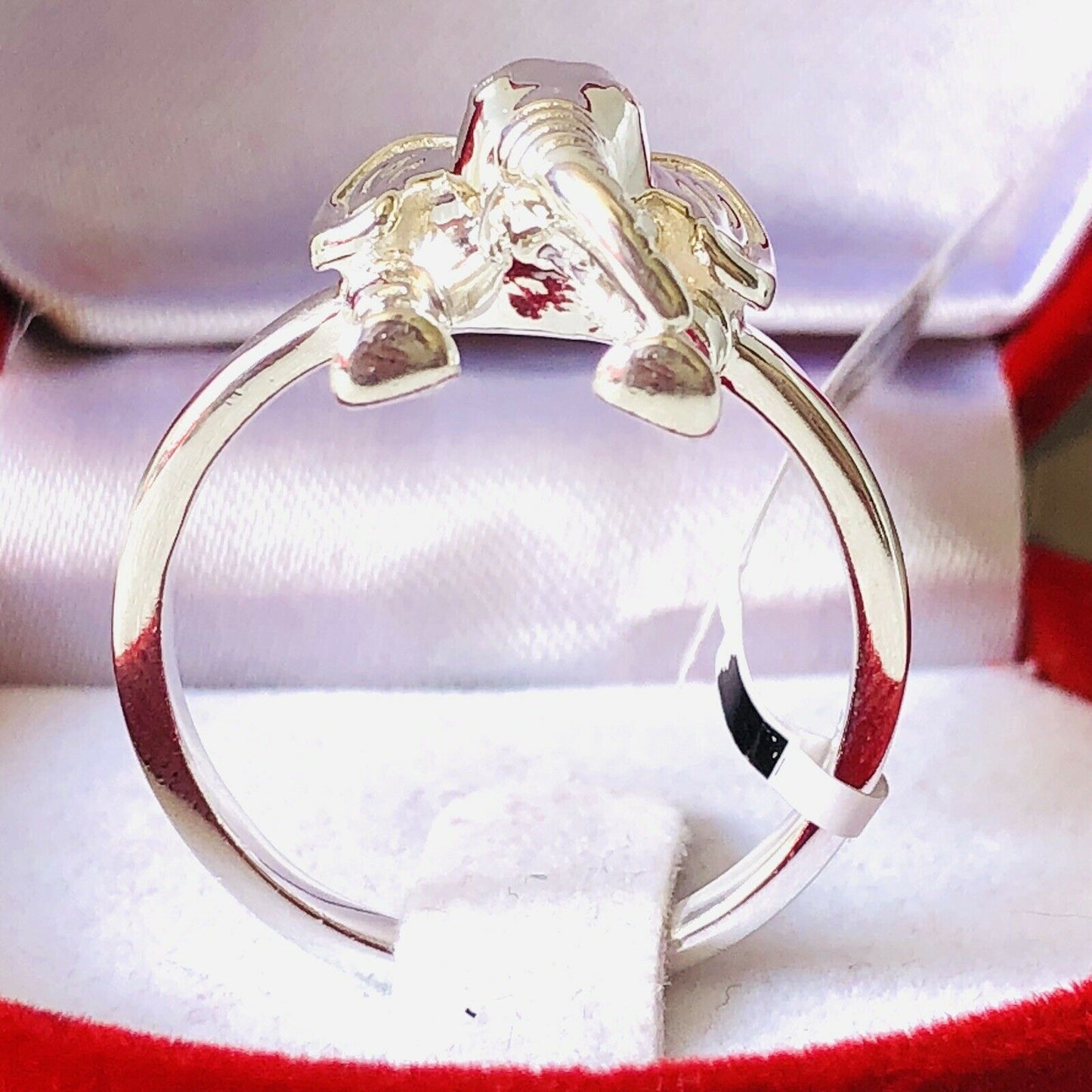 Elephant Sterling Silver Ring SIZE M