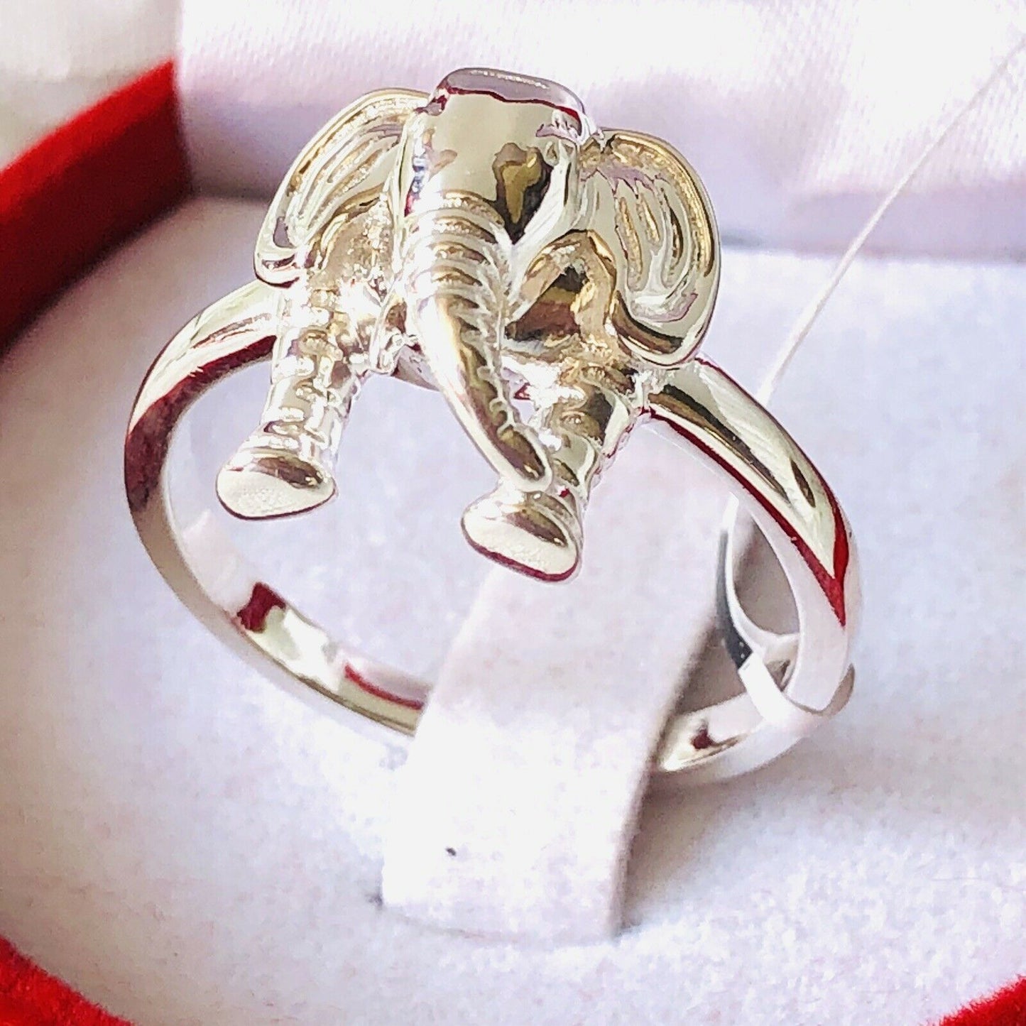 Elephant Sterling Silver Ring SIZE M