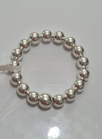 Sterling Silver Bead Band Ring SIZE P