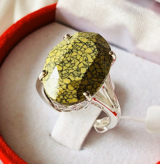 Rare Swarovski Crystal Set in Sterling Silver Ring SIZE T